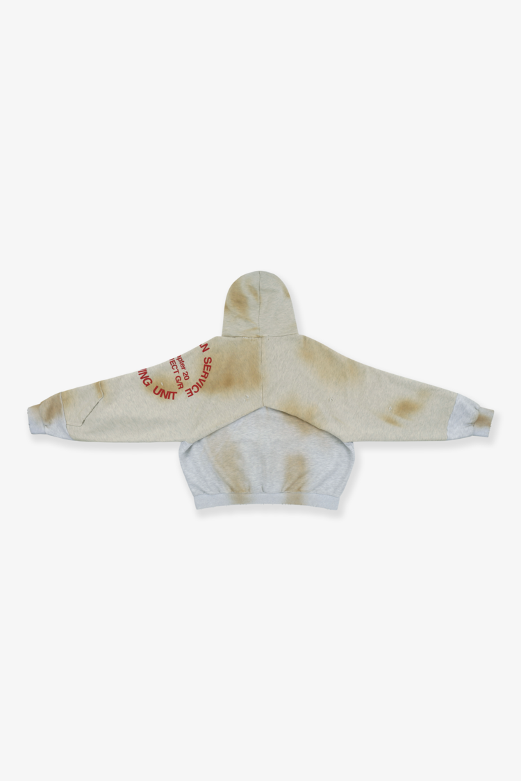 Project G/R Reconstructed Folded Army Zip Hoodie