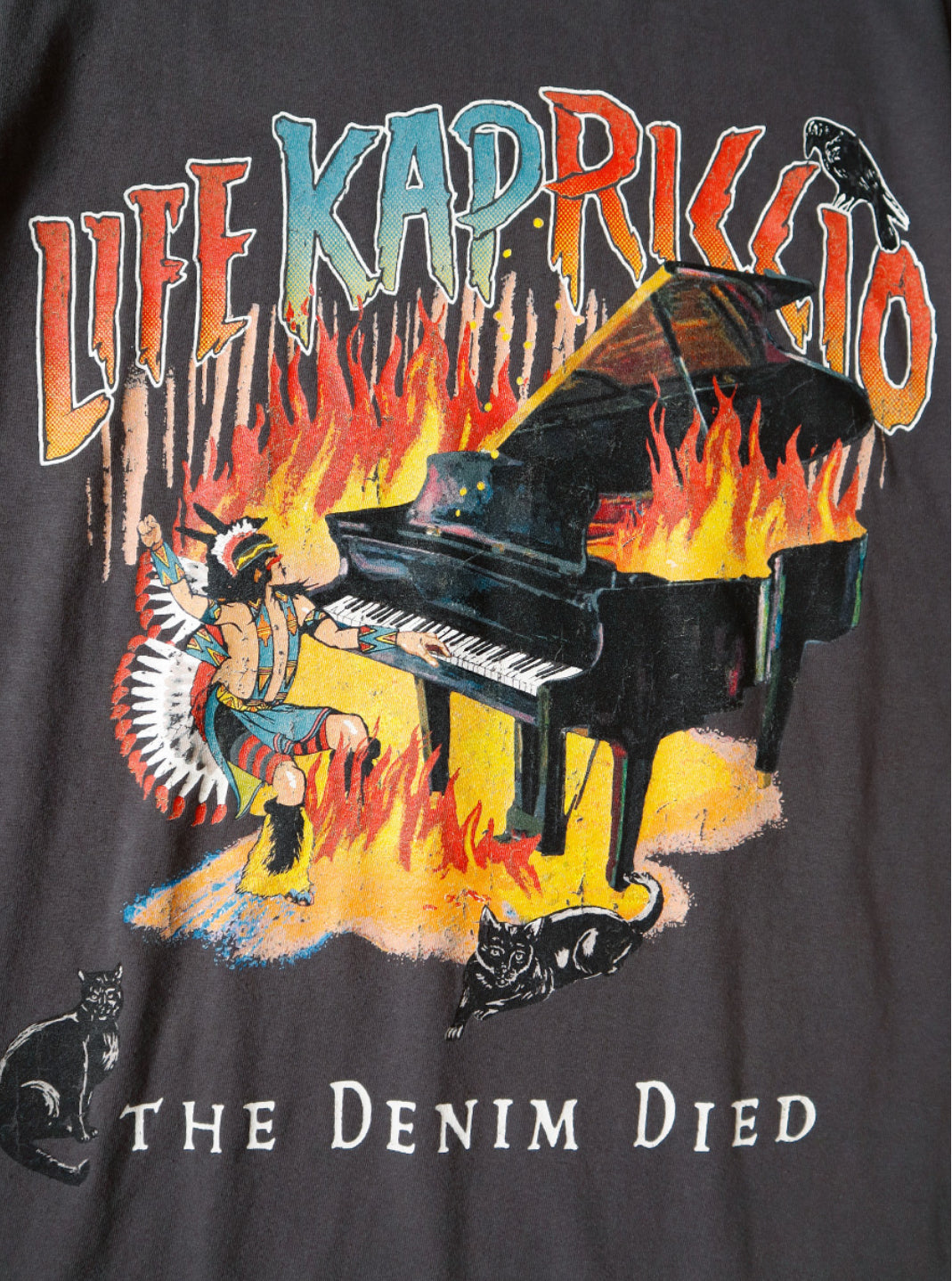 Kapital Life Scherzo Burning Vintage Tee Shirt