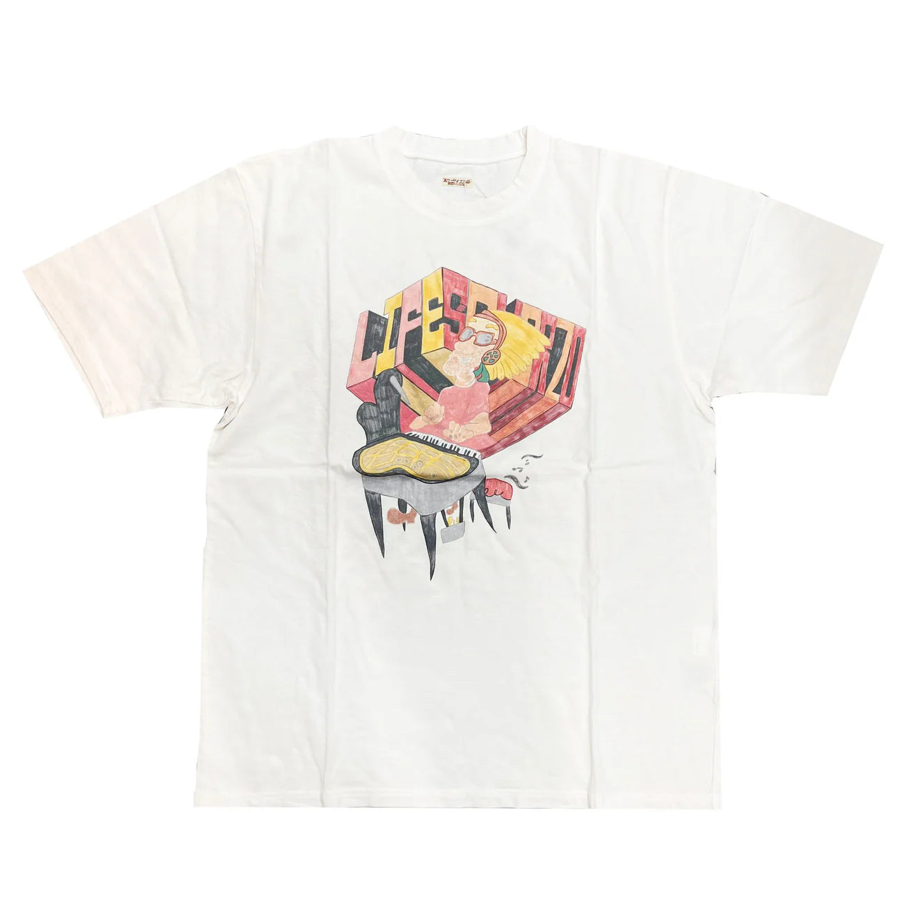 Kapital Life Scherzo Analogue Piano Tee Shirt (White)