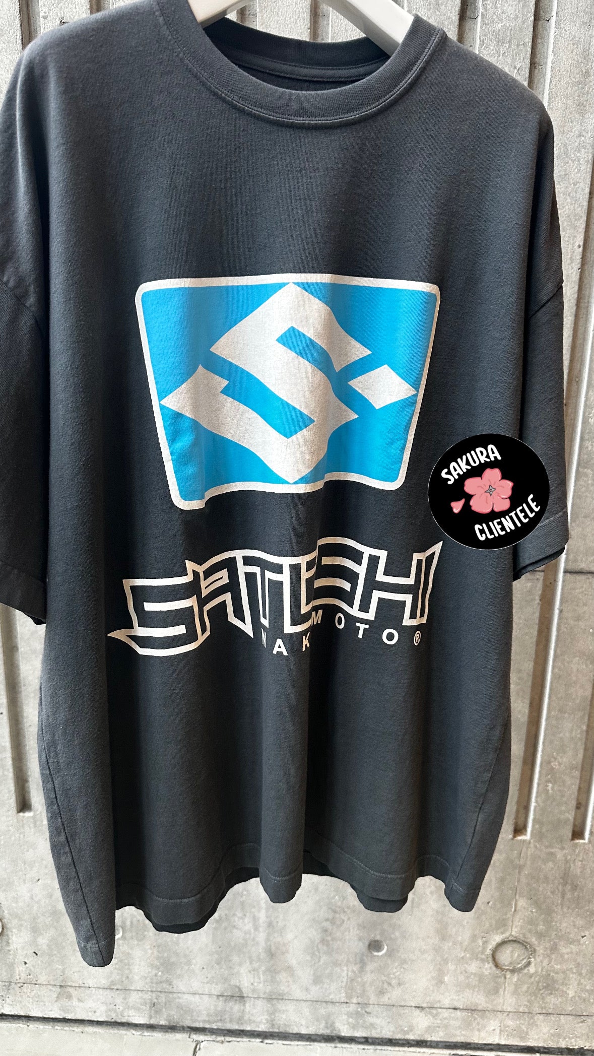 Satoshi Nakamoto S Logo Tee Shirt (Washed Black)