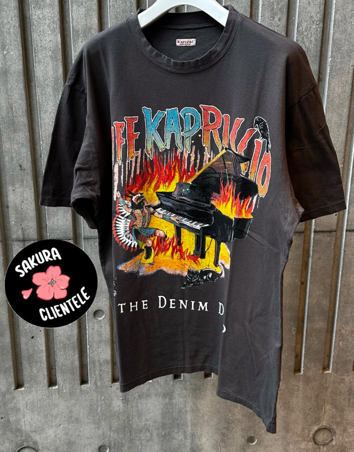Kapital Life Scherzo Burning Vintage Tee Shirt