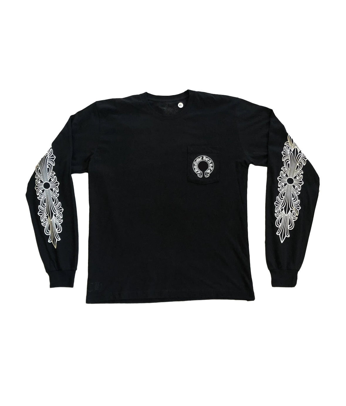 Chrome Hearts Taipei Exclusive Floral Long Sleeve Tee Shirt (Black