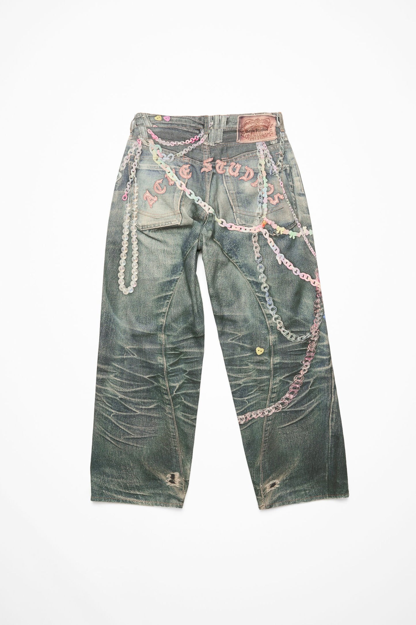 Acne Studios Kawaii Keychains Illusion Denim Pants