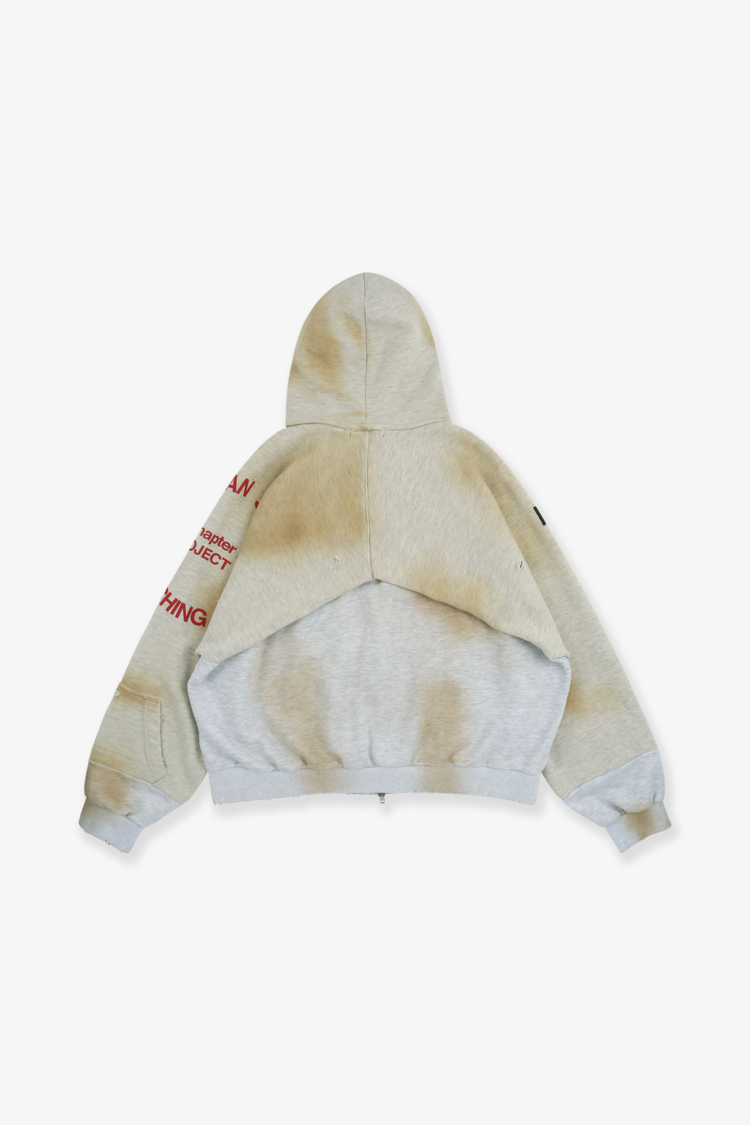 Project G/R Reconstructed Folded Army Zip Hoodie