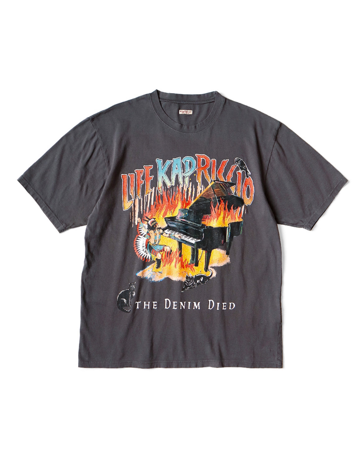 キャピタル Tシャツ LIFE KAPRICCIO BURNING Kapital Life Scherzo Burning Vintage Tee Shirt – Sakura Clientele